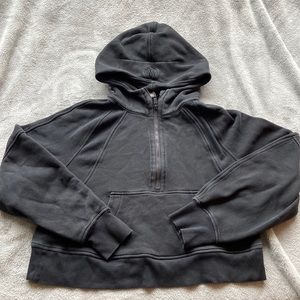 lululemon black xs/s scuba crop half zip
